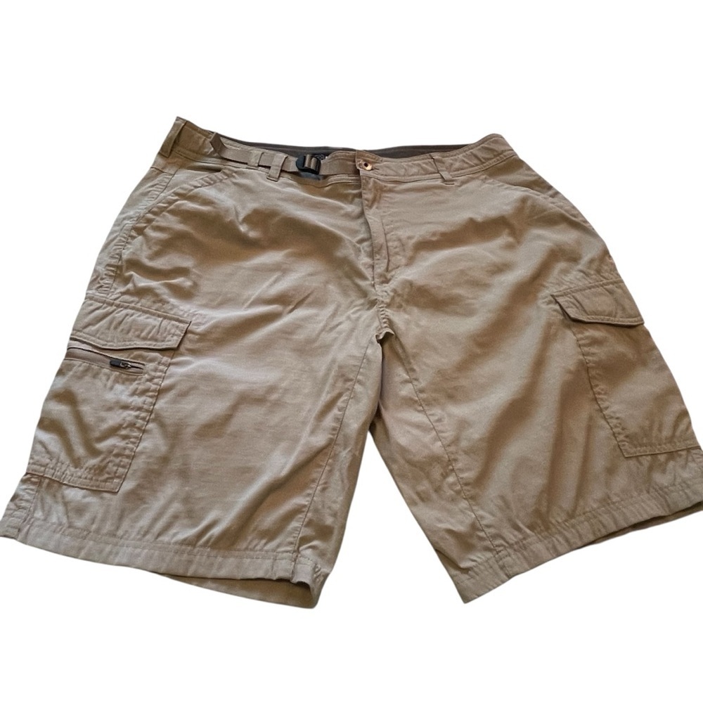 B.C. Clothing Expedition Tan Cargo Shorts-Size 38-5 Front Pockets-2 Back Pockets